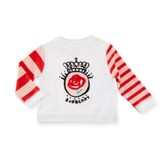 Burberry Long Sleeve T-Shirt 18 Months Mini Rose Print - Picture 1 of 4